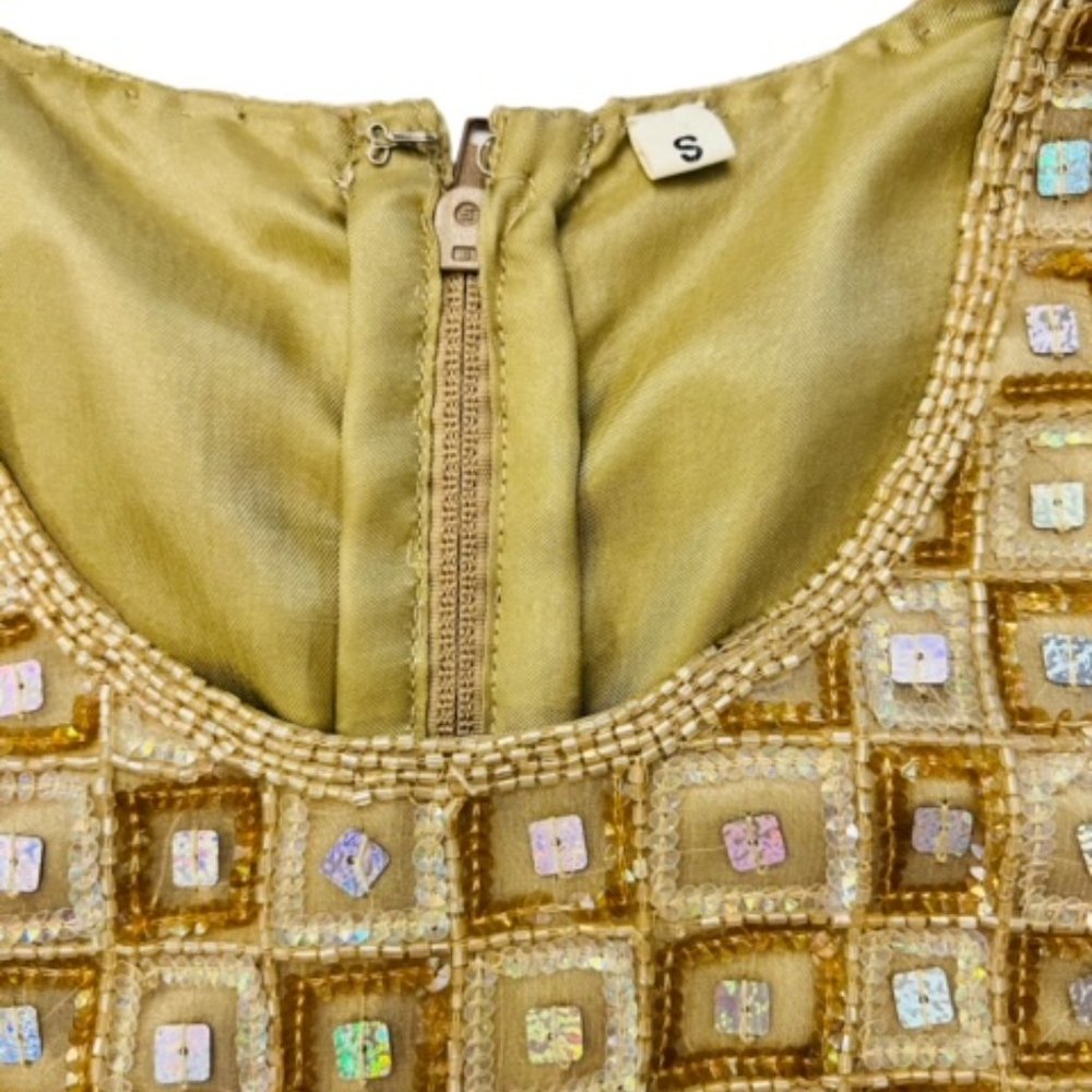 K.C.‎ Malhan Sequined Beaded Sleeveless Small Top Gorgeous! Dressy BOHO CITY - Picture 4 of 11
